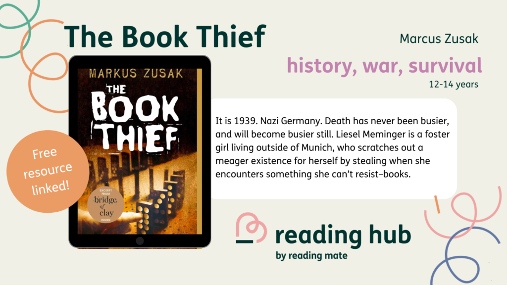 It is 1939. Nazi Germany. Death has never been busier, and will become busier still. Liesel Meminger is a foster girl living outside of Munich, who scratches out a meager existence for herself by stealing when she encounters something she can’t resist–books.